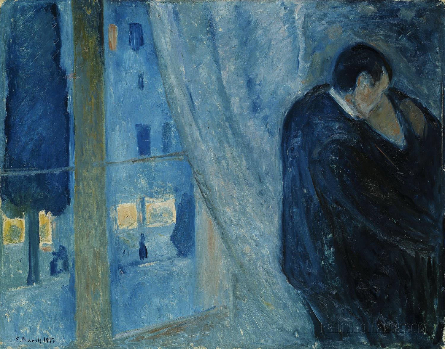 Edvard Munch Kiss on Kiss By The Window   Edvard Munch Paintings