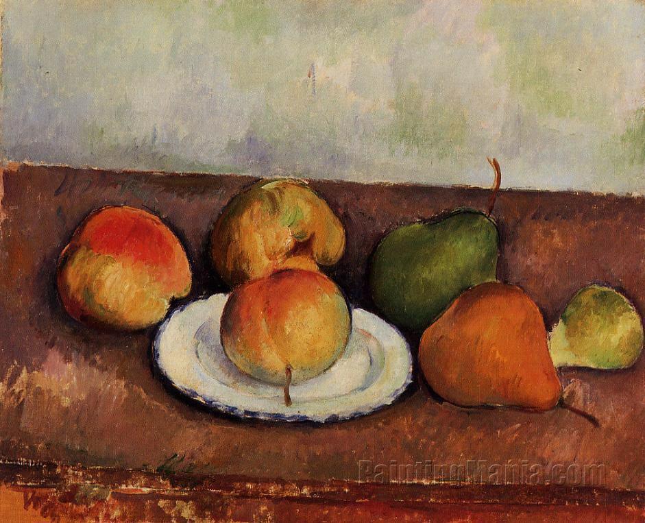 Interior of Paul Cezanne's Studio Still Life - Plate and Fruit