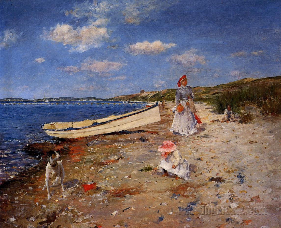 Sunny Day at Shinnecock Bay - William Merritt Chase Paintings 