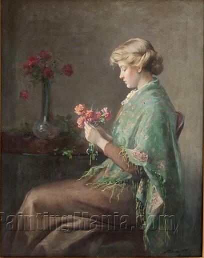 Seated Woman with Flowers