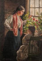 Mother and Child with Geraniums
