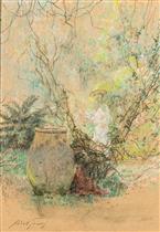 Woman and Garden Urn