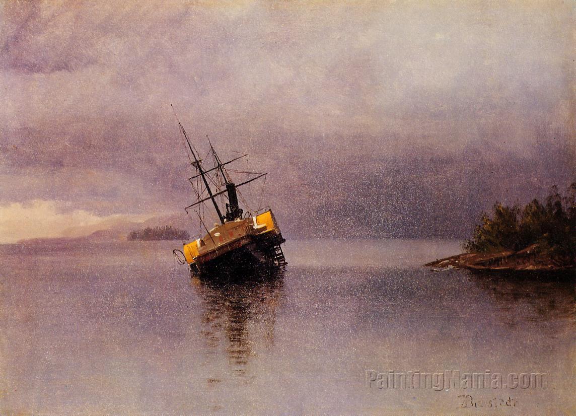 Wreck of the 'Ancon' in Loring Bay, Alaska