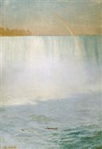 Waterfall and Rainbow at Niagara Falls