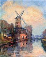 Windmill on the Meuse, Holland