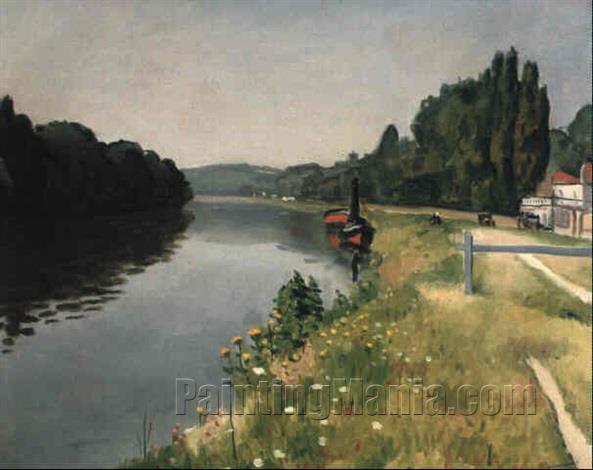 The Banks of the Seine at Mericourt