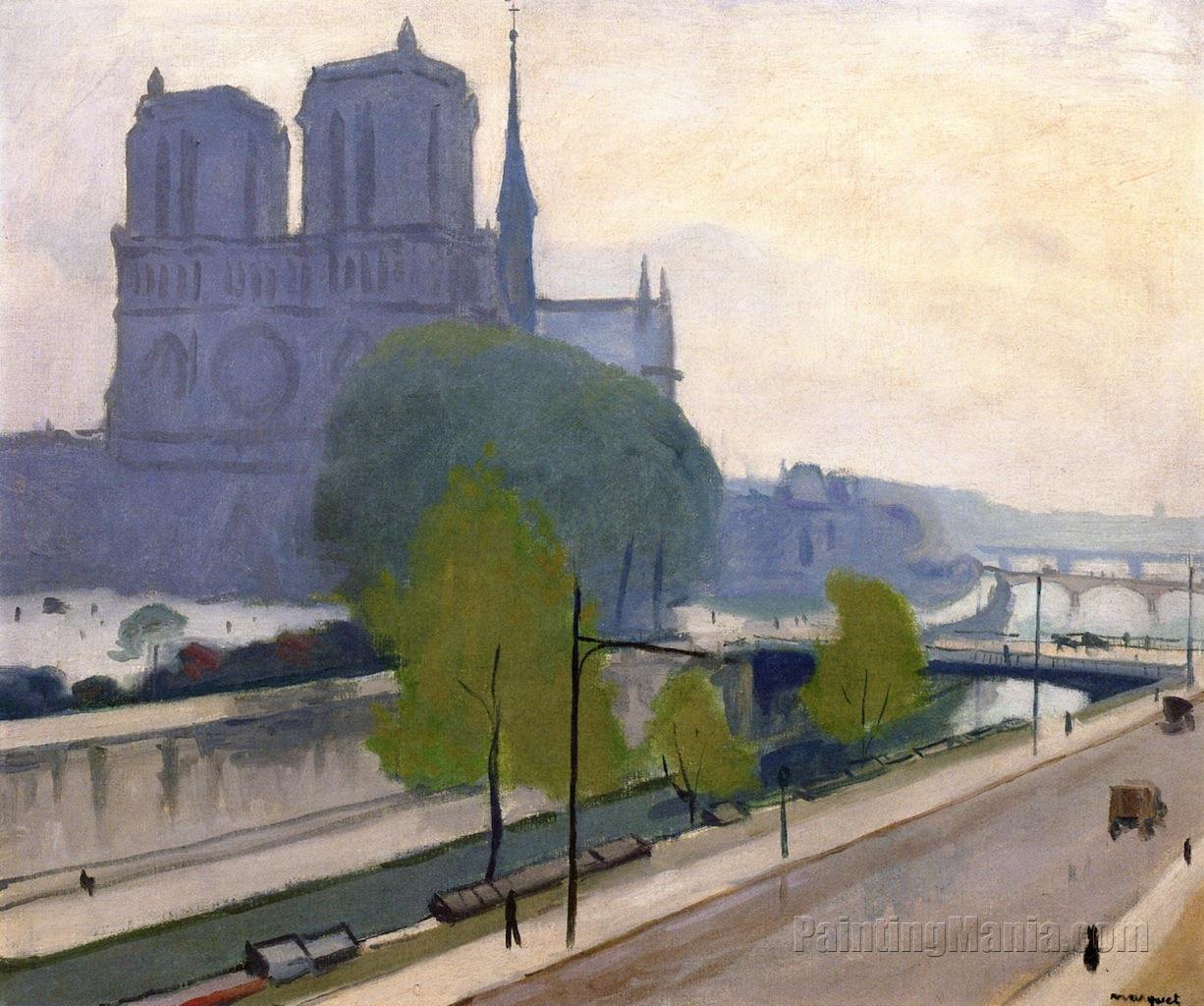 Notre-Dame, View of the Quays, Evening