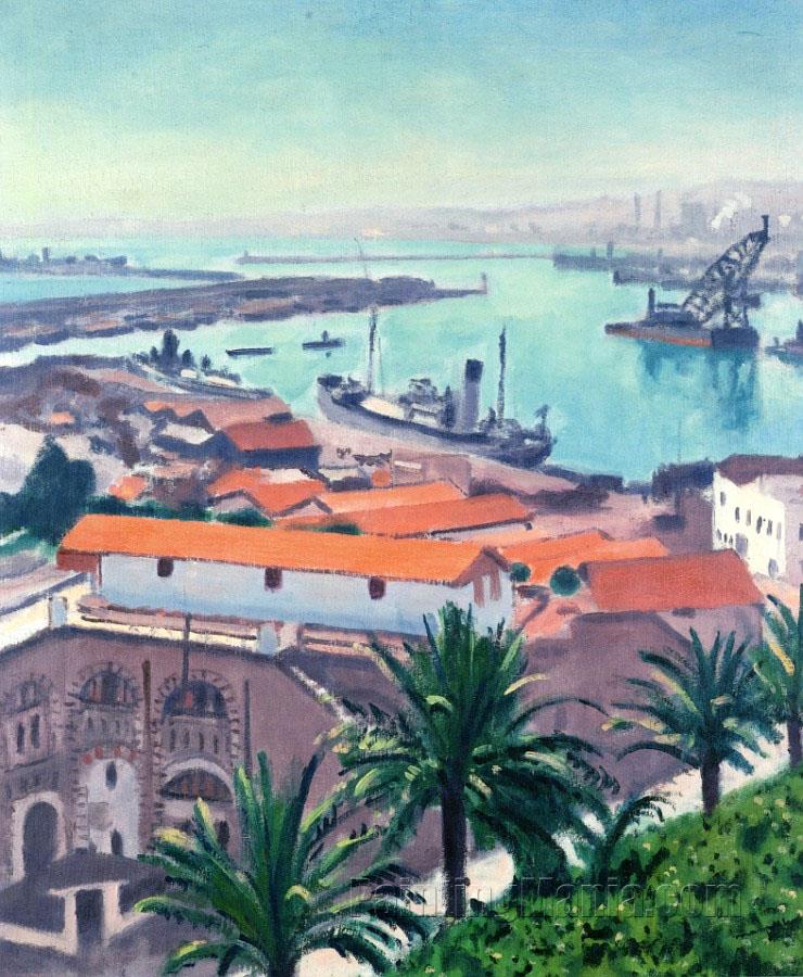 Palm Trees along the Port of Agha