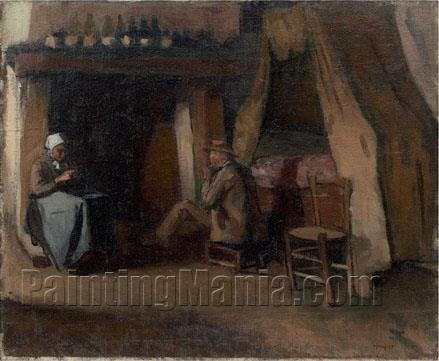 Peasant interior at Percaillerie (Normandy)