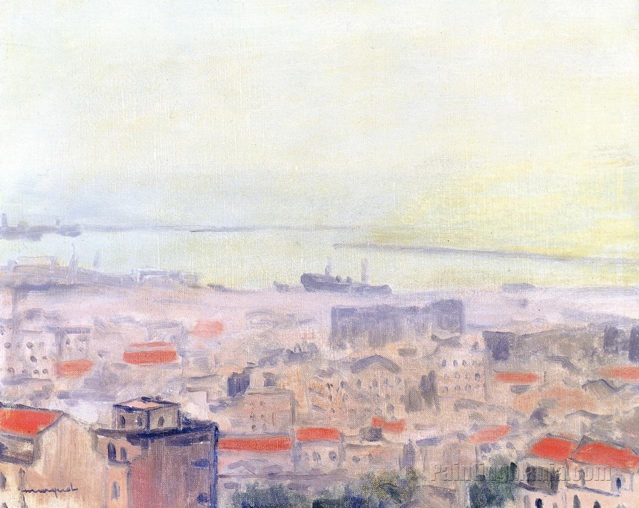 The Port of Algiers, Foggy Day