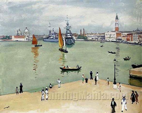 Warships on the Basin, Venice