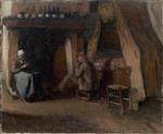 Peasant interior at Percaillerie (Normandy)