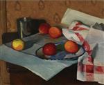 Still Life with Napkin Edged with Red
