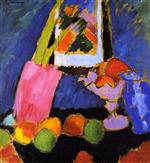 Still Life with Apples and Violet Fruit Stand