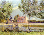 Houses on the banks of the Loing