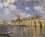 River Steamboat and Bridge