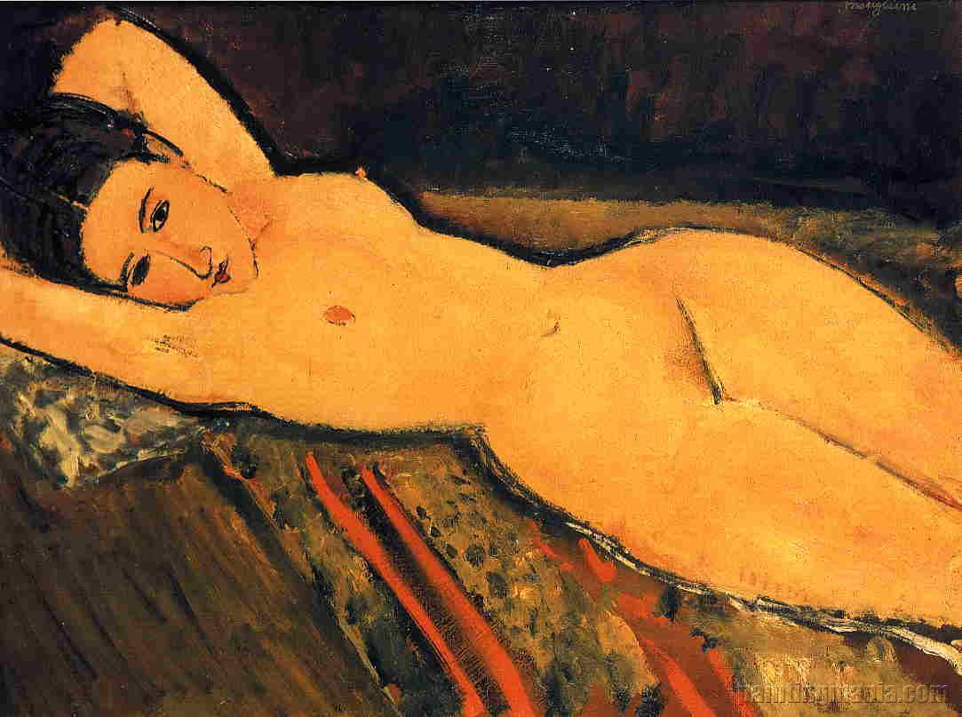 Reclining Nude, Arms Folded under Her Head