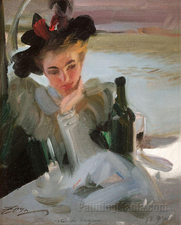 Lady in a Cafe, Isle de Seguin