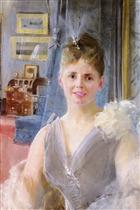 Portrait of Edith Palgrave Edward in Her London Residence