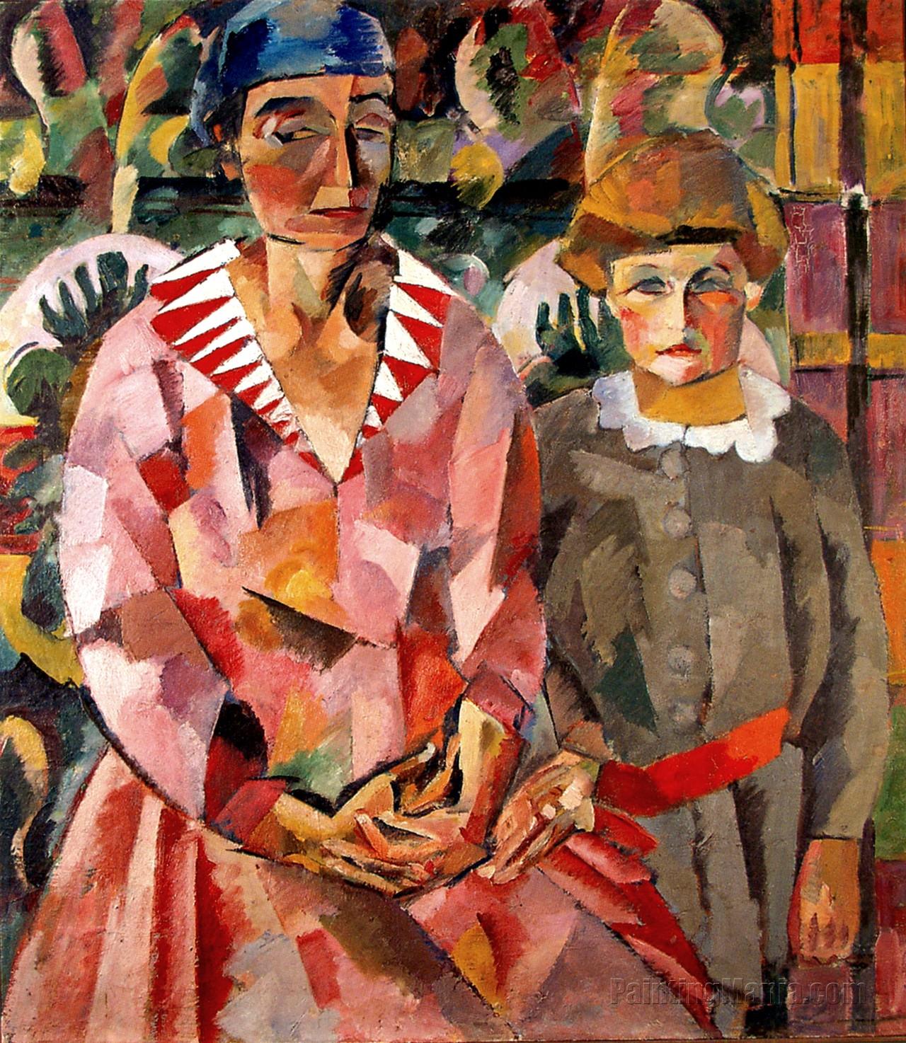 The Artist's Wife and Daughter