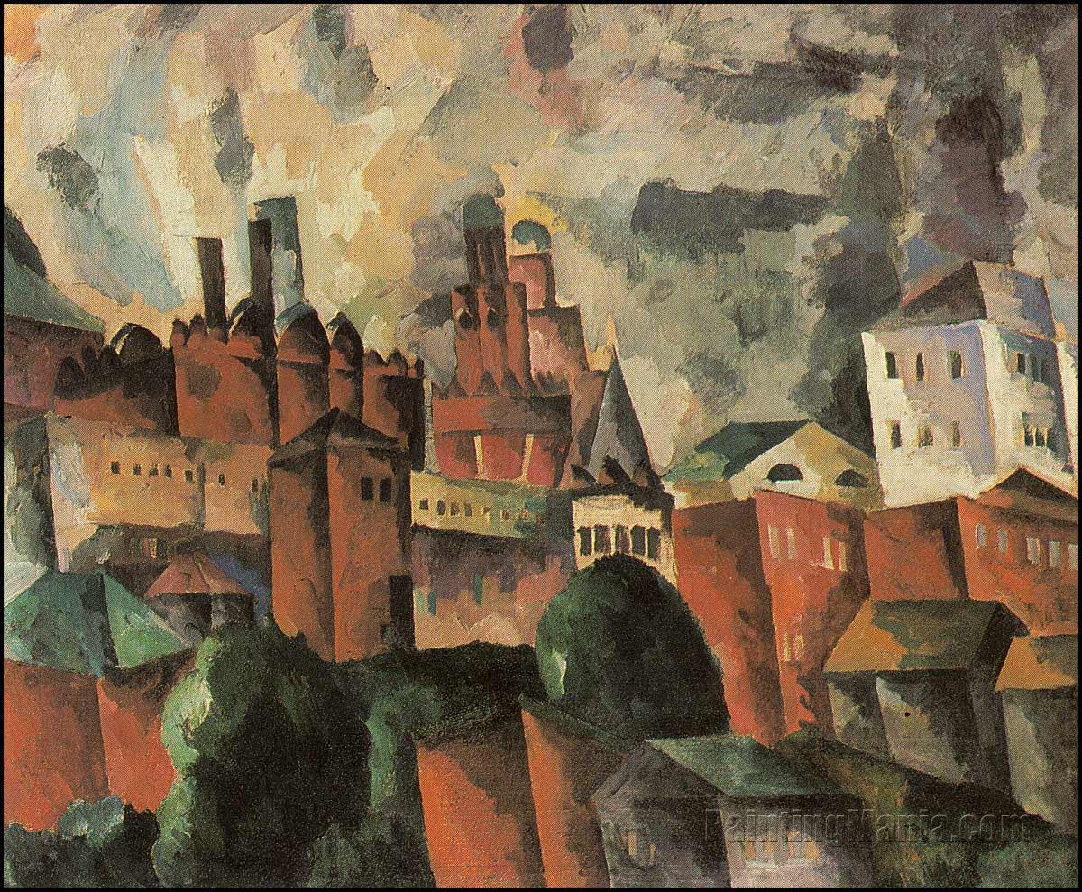 Landscape with a Pink Tower