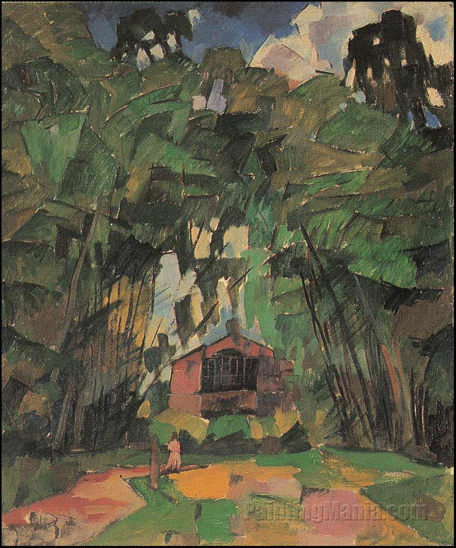 Landscape with a Red House 1918