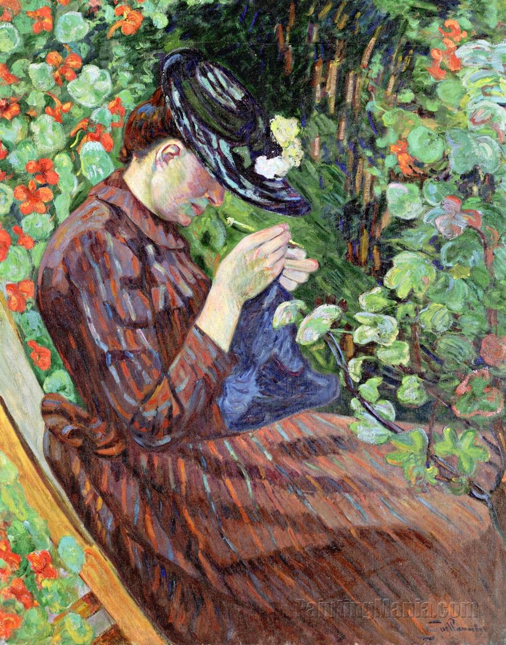 Madame Guillaumin Sitting in a Garden