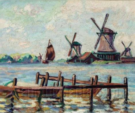 Windmills in Holland c.1904