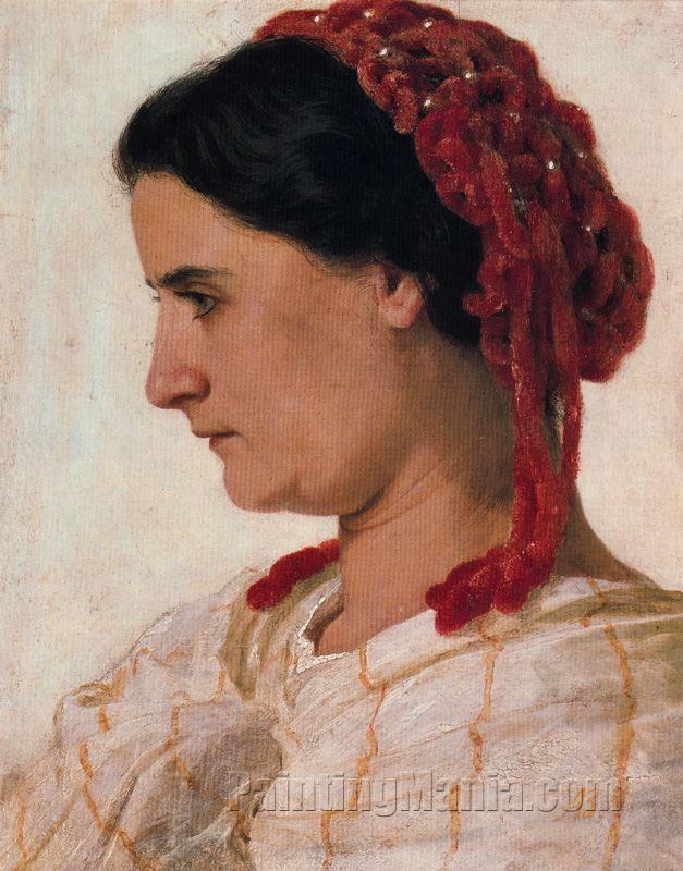 Portrait of Angela Bocklin in Red Fishnet