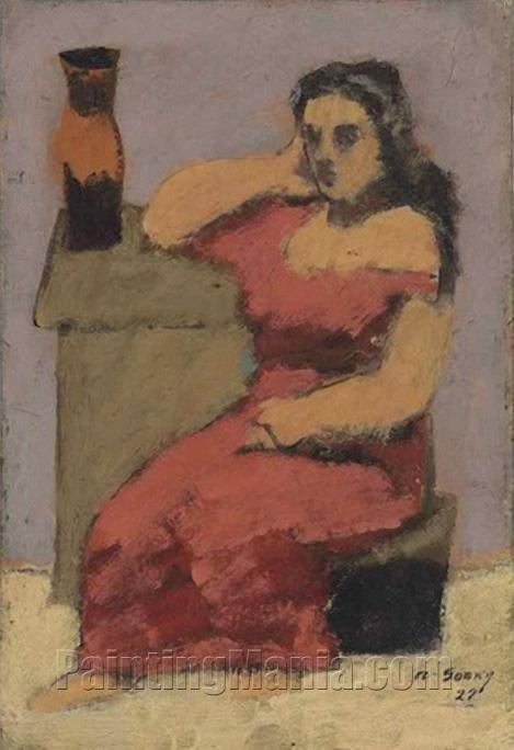 Seated Woman with Vase
