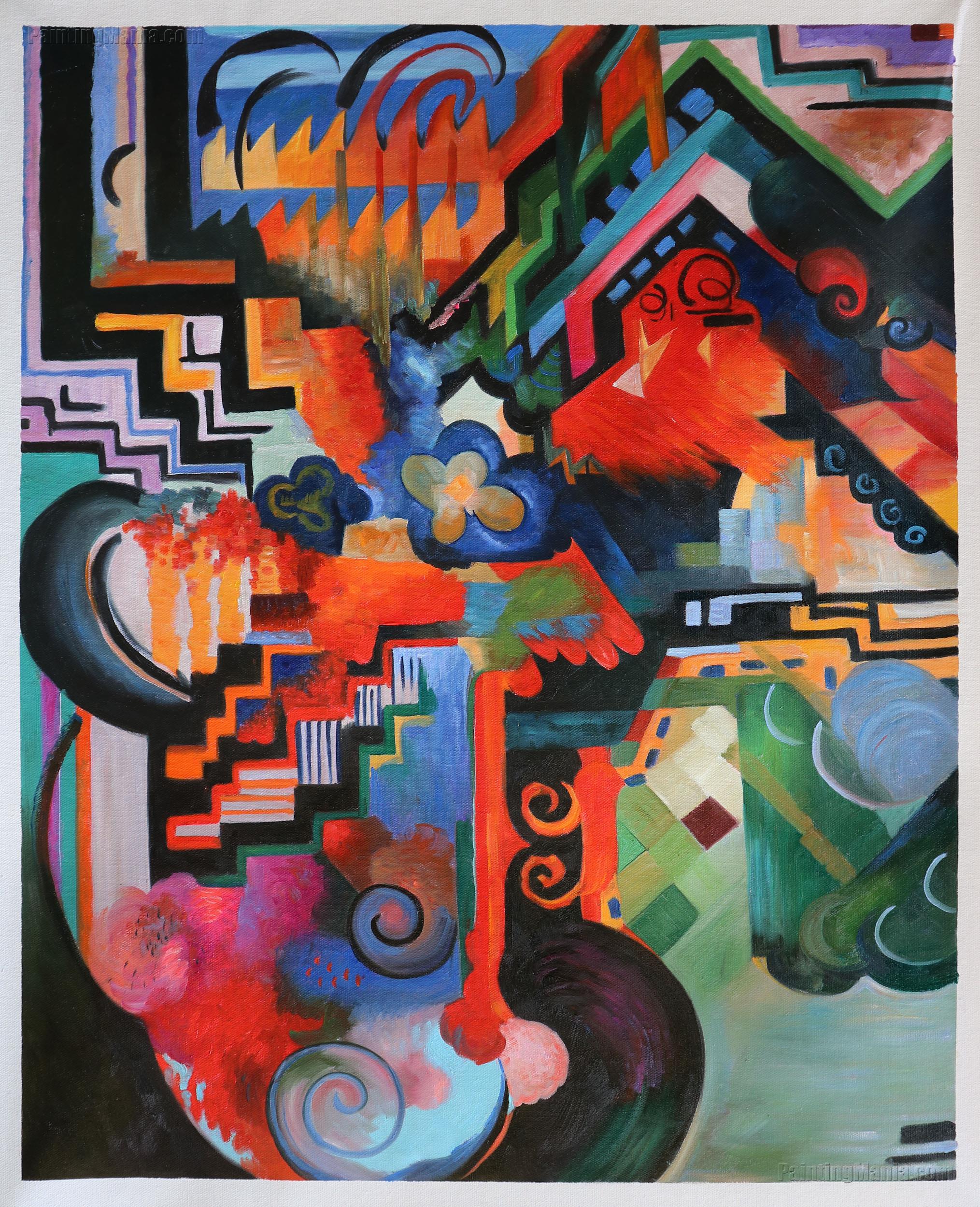 Fine Art PrintPoster August Macke Coloured Composition