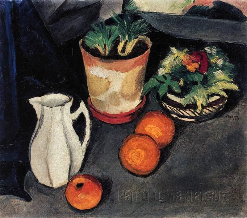 Still Life with Flowers and Milk Jug