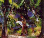 Man Reading in the Park