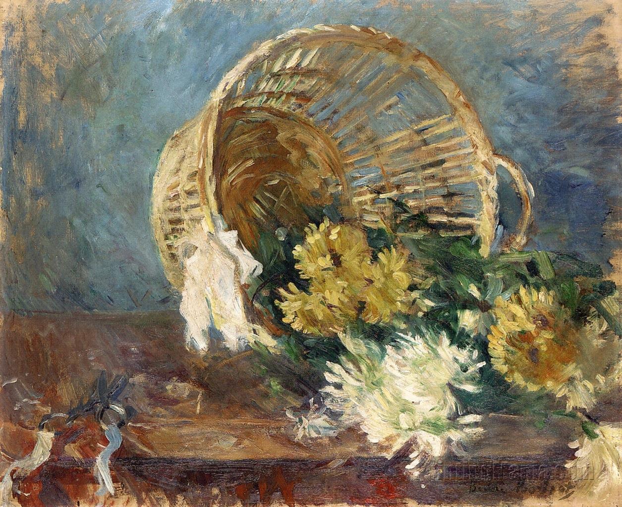 Chrysanthemums (Overturned Basket)