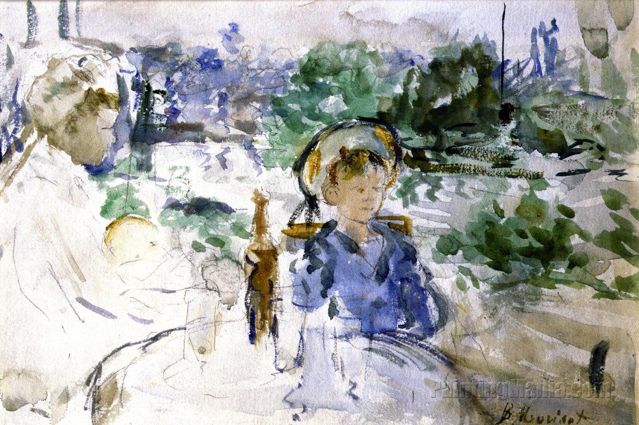 20551円 激安特価品 Berthe Morisot In The Garden At Roche-Palte 1894インチギャラリーラップキャンバス 08X12