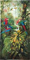 Beautiful Wild Parrots in Jungle Swamp Fruit Trees