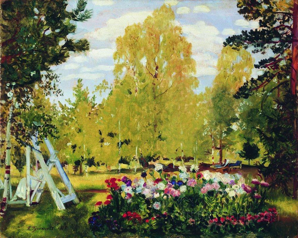 Landscape with a Flowerbed