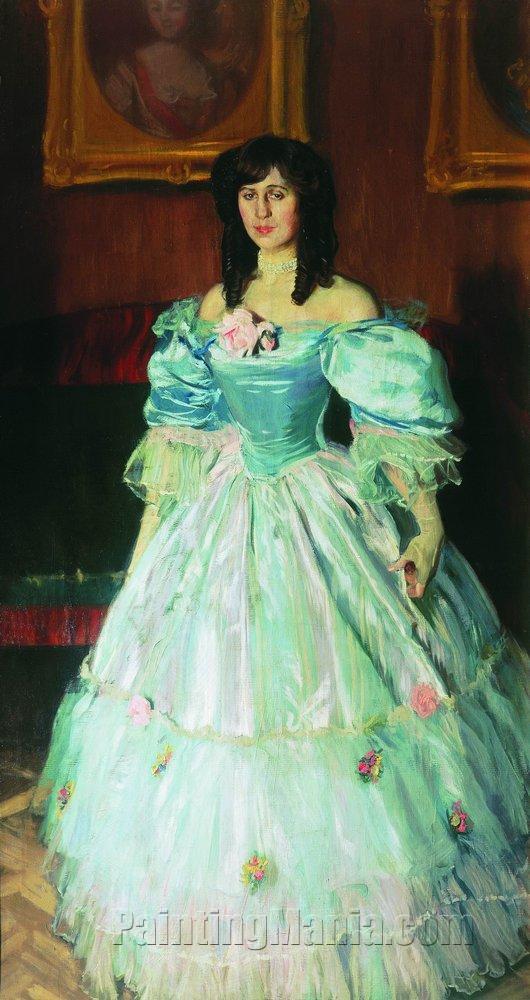 Portrait of a Woman in Blue (Portrait P. Sudkovskaya)