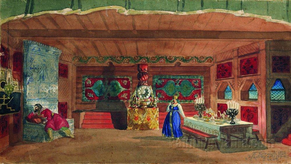 Stage Design for Nikolai Rimsky-Korsakov's Opera the "The Tsar's Bride"
