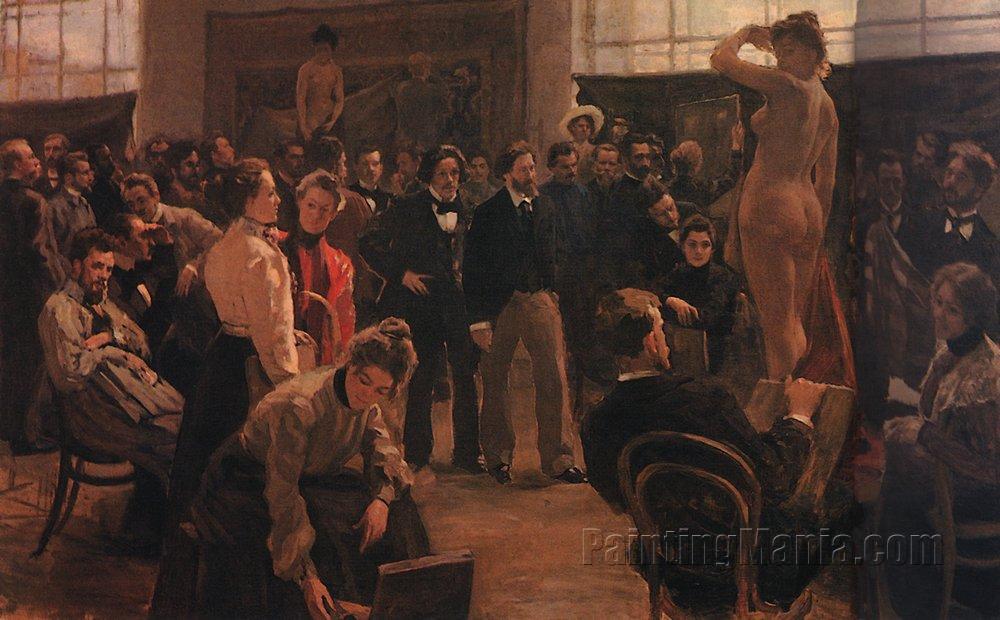 Statement of the Model in the Studio of Ilya Repin Academy of Arts