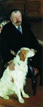 Portrait of Dr. S. Y. Lyubimov with Dog