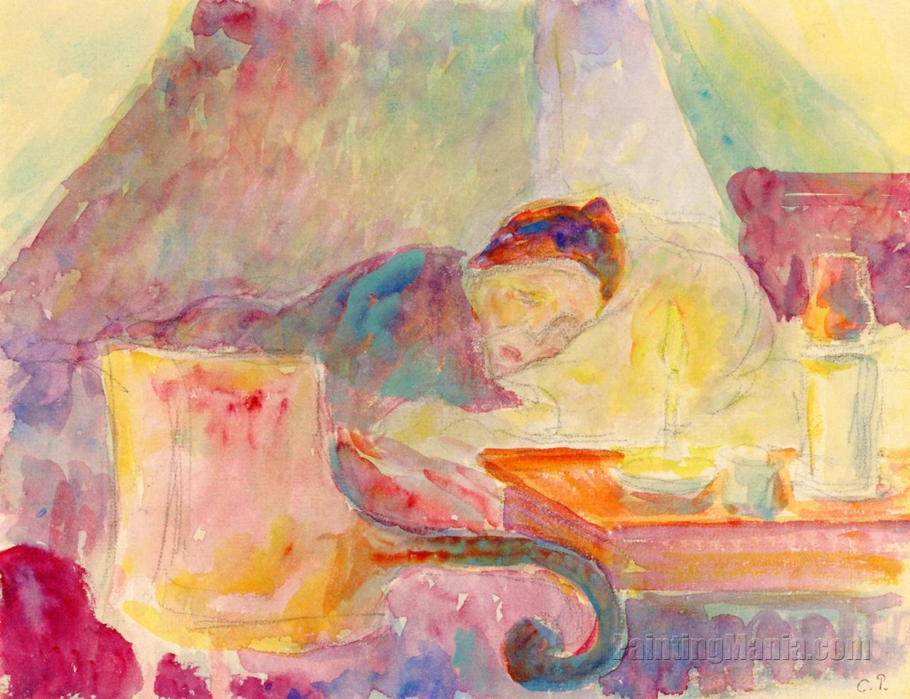 The Artist's Mother in Bed