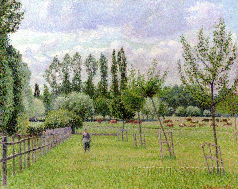 Meadow at Eragny, Grey Weather