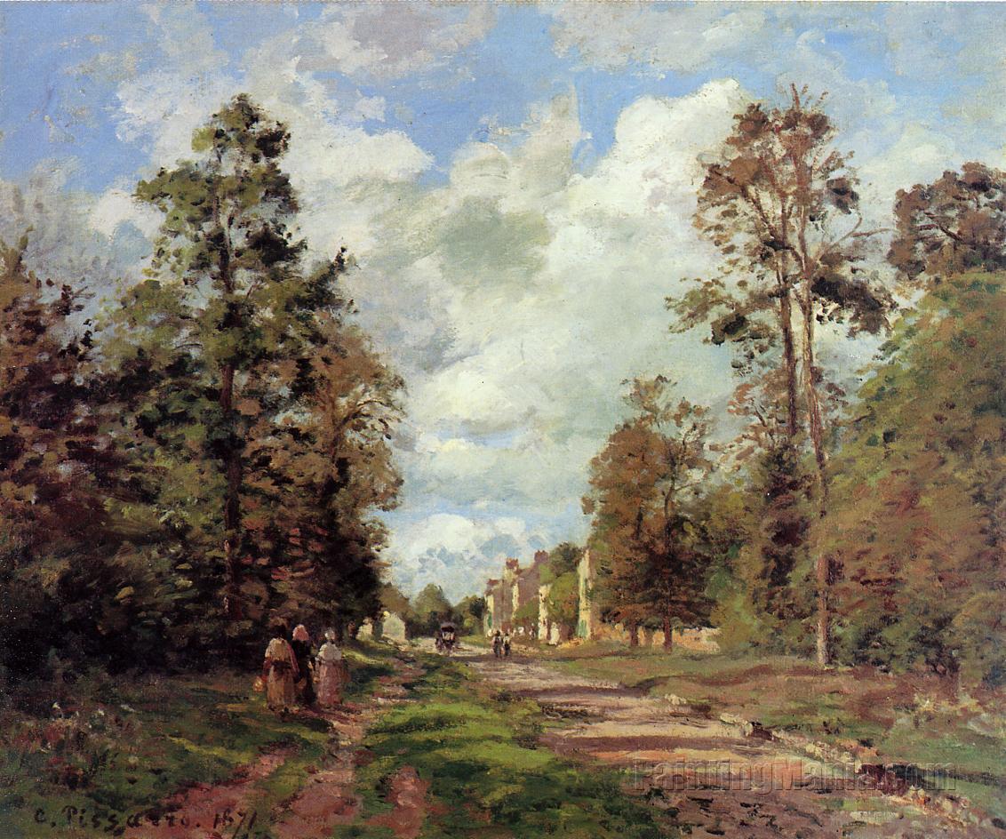 The Road to Louveciennes at the Outskirts of the Forest (The Louveciennes Road)