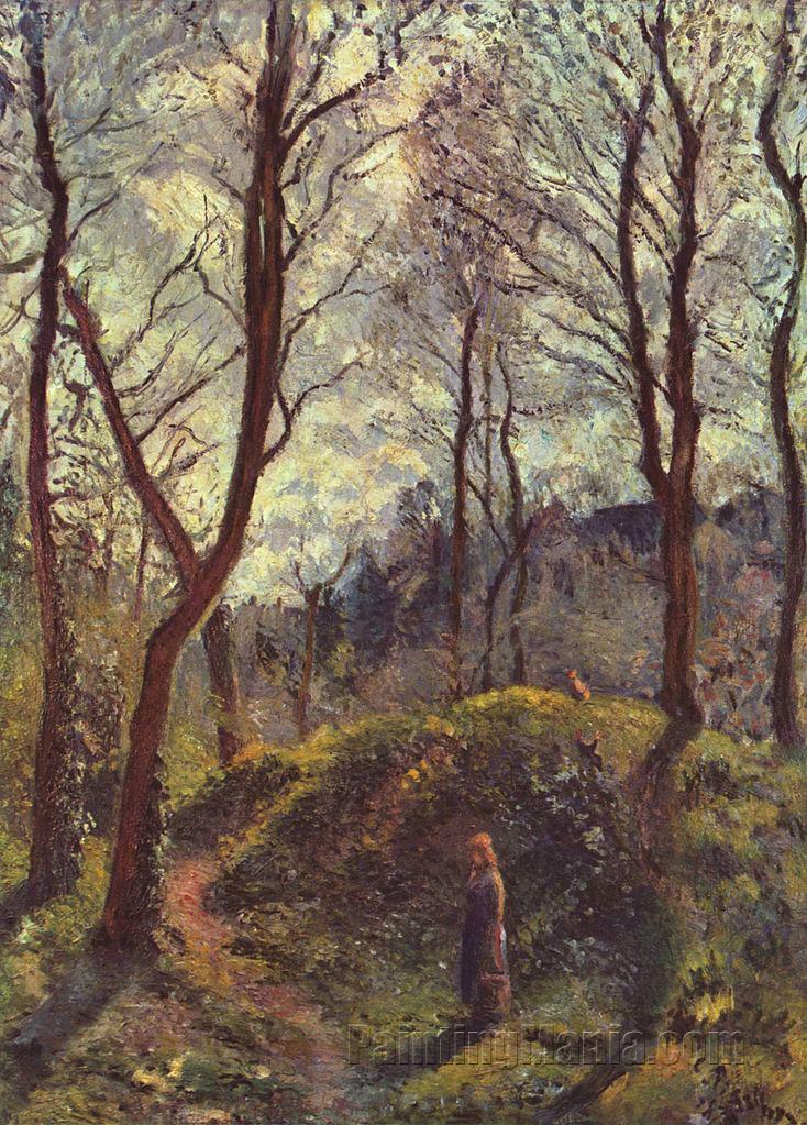 Wooded Landscape with Woman