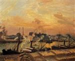 Boats. Sunset. Rouen