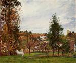 Landscape with a White Horse in a Meadow. L'Hermitage