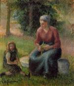 Peasant Woman and Her Daughter. Eragny