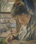 Portrait of Madame Pissarro Sewing near a Window