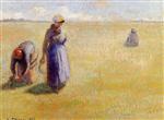 Three Women Cutting Grass